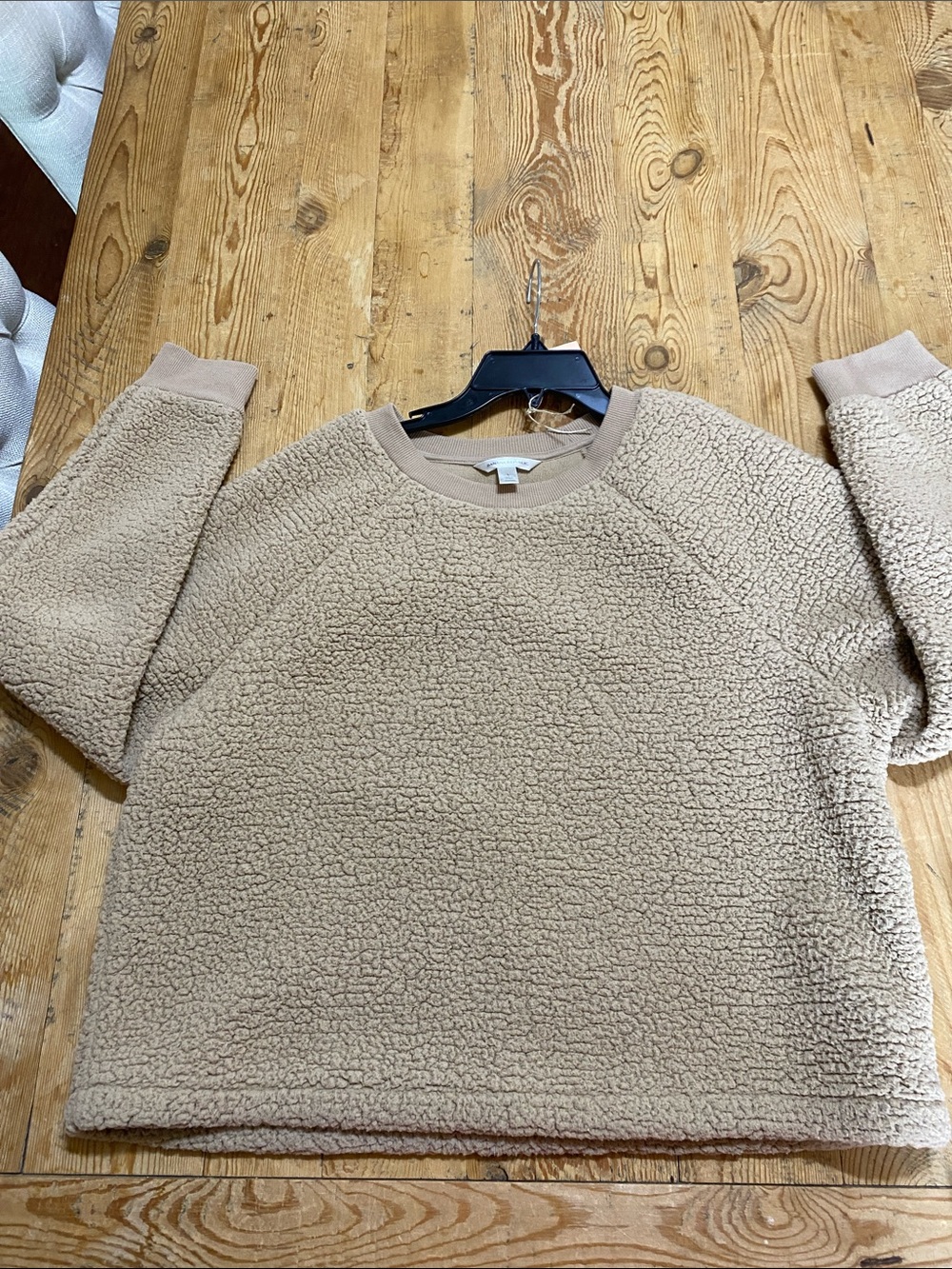 Banana Republic Women's Teddy Sherpa Pullover in Tan